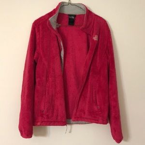 Bright pink North Face